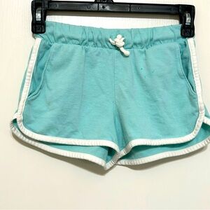 Girl’s Aqua Shorts with White Trim